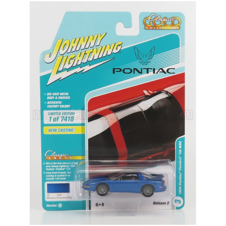 JOHNNY LIGHTNING PONTIAC FIREBIRD TRANS AM 1996 - BLUE MET 1/64