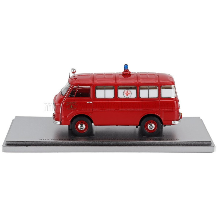 KESS MODEL ALFA ROMEO F-12 VIGILI DEL FUOCO AMBULANZA - FIRE ENGINE AMBULANCE - 1968 - RED 1/43