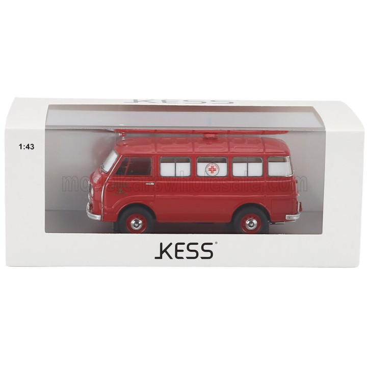 KESS MODEL ALFA ROMEO F-12 VIGILI DEL FUOCO AMBULANZA - FIRE ENGINE AMBULANCE - 1968 - RED 1/43