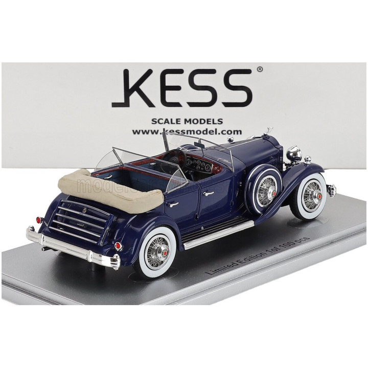 KESS MODEL PACKARD 904 CUSTOM DIETRICH DUEL COWL SPORT PHEATON OPEN 1932 - BLUE 1/43