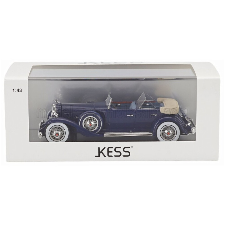 KESS MODEL PACKARD 904 CUSTOM DIETRICH DUEL COWL SPORT PHEATON OPEN 1932 - BLUE 1/43