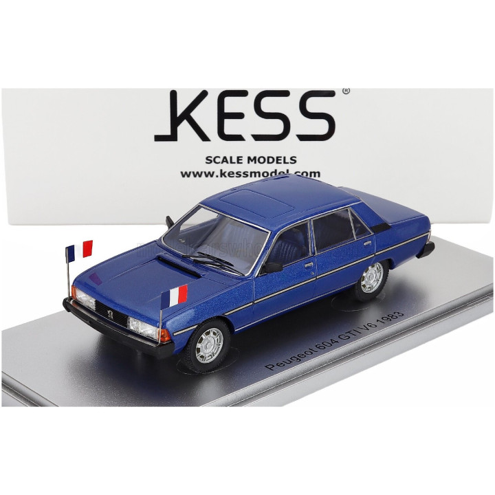 KESS MODEL PEUGEOT 604 GTi V6 MINISTERIALE 1983 - BLUE 1/43