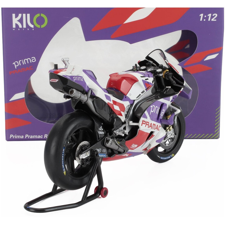 KILOWORKS DUCATI DESMOSEDICI GP23 TEAM PRIMA PRAMAC RACING N 89 MOTOGP SEASON 2023 JORGE MARTIN - PURPLE RED WHITE 1/12