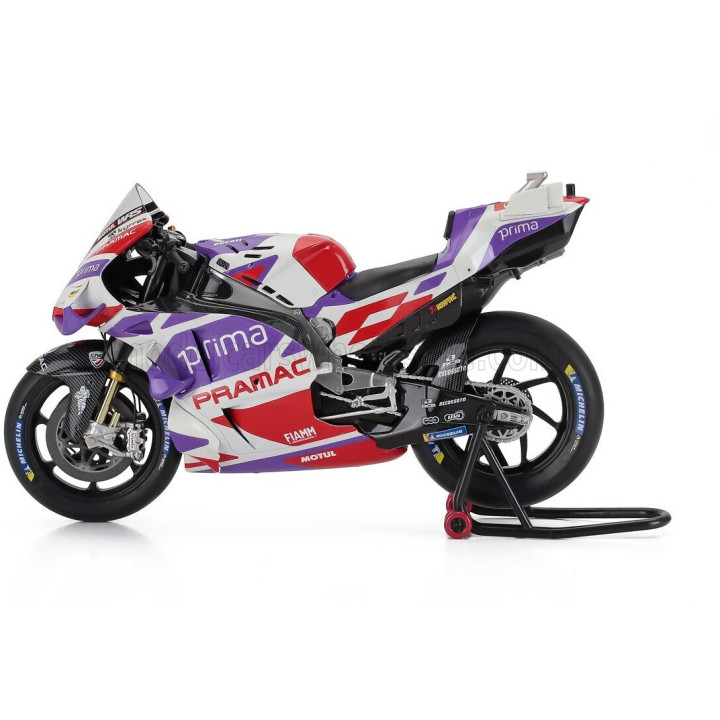 KILOWORKS DUCATI DESMOSEDICI GP23 TEAM PRIMA PRAMAC RACING N 5 MOTOGP SEASON 2023 JOHANN ZARCO - PURPLE RED WHITE 1/12