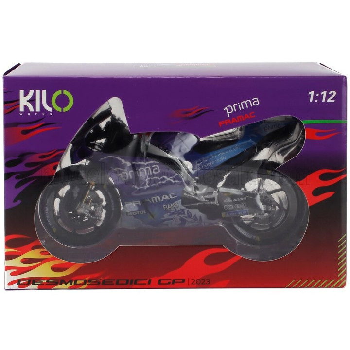 KILOWORKS DUCATI DESMOSEDICI GP23 TEAM PRIMA PRAMAC RACING N 89 MOTOGP ITALY GP 2023 JORGE MARTIN - PURPLE BLUE 1/12