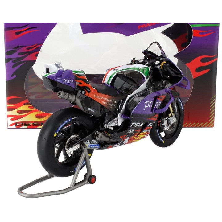 KILOWORKS DUCATI DESMOSEDICI GP23 TEAM PRIMA PRAMAC RACING N 5 MOTOGP ITALY GP 2023 JOHANN ZARCO - PURPLE BLUE 1/12