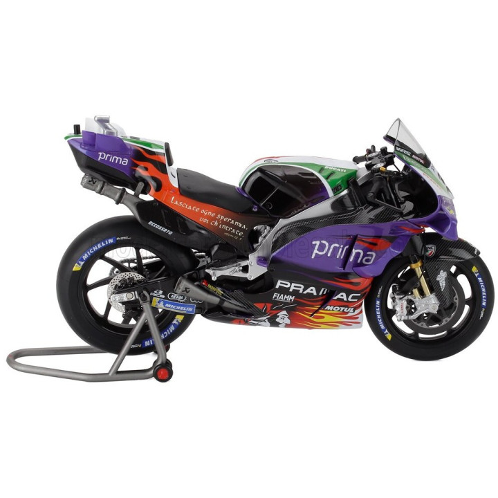 KILOWORKS DUCATI DESMOSEDICI GP23 TEAM PRIMA PRAMAC RACING N 5 MOTOGP ITALY GP 2023 JOHANN ZARCO - PURPLE BLUE 1/12