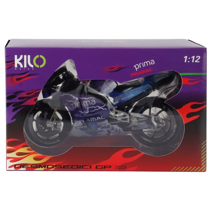 KILOWORKS DUCATI DESMOSEDICI GP23 TEAM PRIMA PRAMAC RACING N 5 MOTOGP ITALY GP 2023 JOHANN ZARCO - PURPLE BLUE 1/12