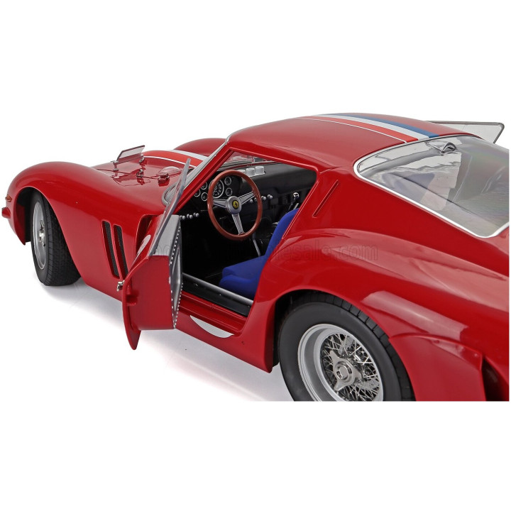 KK SCALE FERRARI 250 GTO 3.0L V12 COUPE TEAM PIERRE NOBLET N 19 2nd 24h LE MANS 1962 JEAN GUICHET - PIERRE NOBLET - RED WHITE
