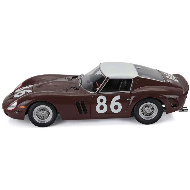 KK SCALE FERRARI 250 GTO 3.0L V12 COUPE N 86 4th TARGA FLORIO 1962 PIETRO FERRARO - GIORGIO SCARLATTI - BROWN WHITE 1/12