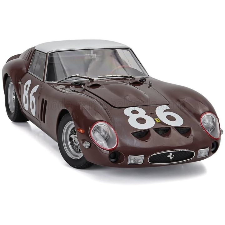 KK SCALE FERRARI 250 GTO 3.0L V12 COUPE N 86 4th TARGA FLORIO 1962 PIETRO FERRARO - GIORGIO SCARLATTI - BROWN WHITE 1/12