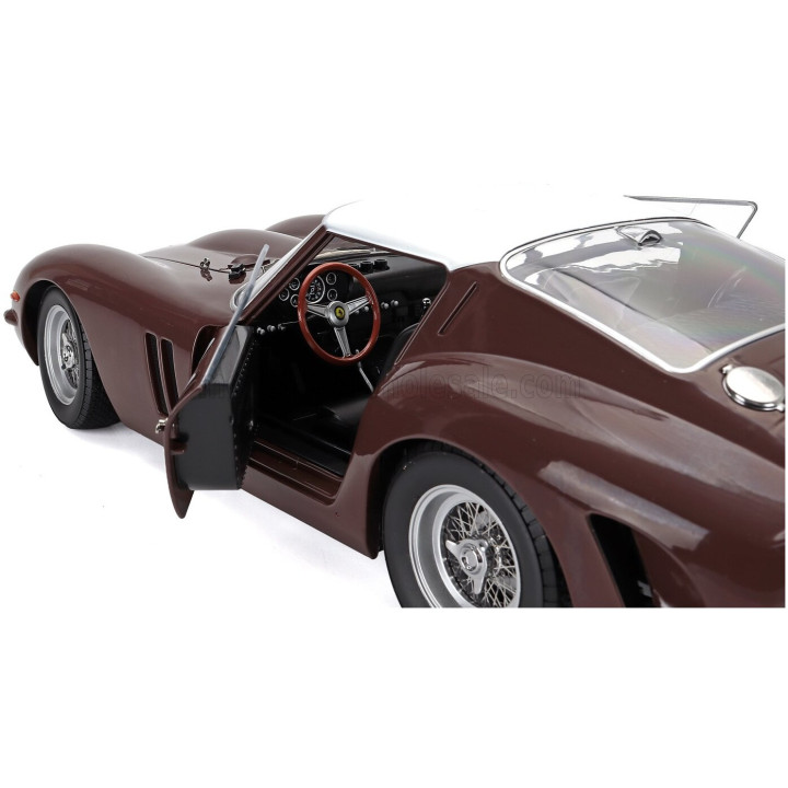 KK SCALE FERRARI 250 GTO 3.0L V12 COUPE N 86 4th TARGA FLORIO 1962 PIETRO FERRARO - GIORGIO SCARLATTI - BROWN WHITE 1/12