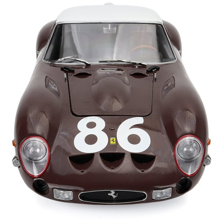 KK SCALE FERRARI 250 GTO 3.0L V12 COUPE N 86 4th TARGA FLORIO 1962 PIETRO FERRARO - GIORGIO SCARLATTI - BROWN WHITE 1/12