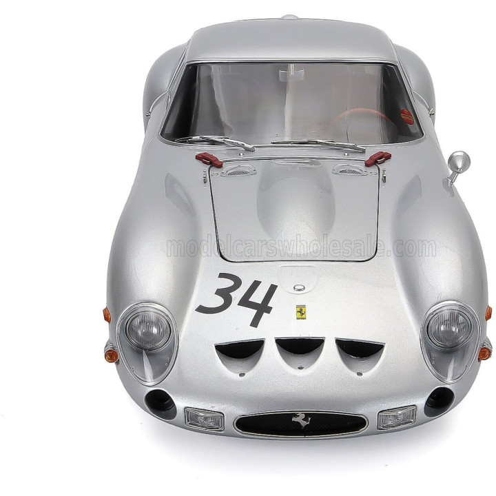 KK SCALE FERRARI 250 GTO 3.0L V12 COUPE N 34 HOCKENHEIM 1963 HERMANN CORDES - SILVER 1/12