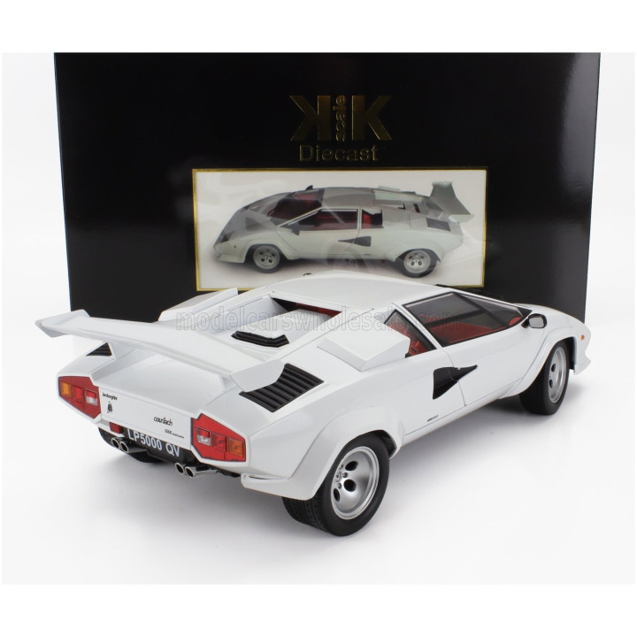 KK SCALE LAMBORGHINI COUNTACH LP 5000S QV 1985 - WHITE 1/12