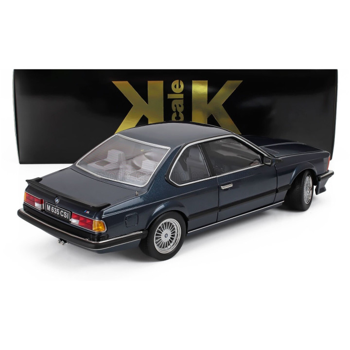 KK SCALE BMW 6-SERIES M635 CSI (E24) COUPE 1987 - CERCHI ALPINA - ALPINA RIMS - BLUE MET 1/12