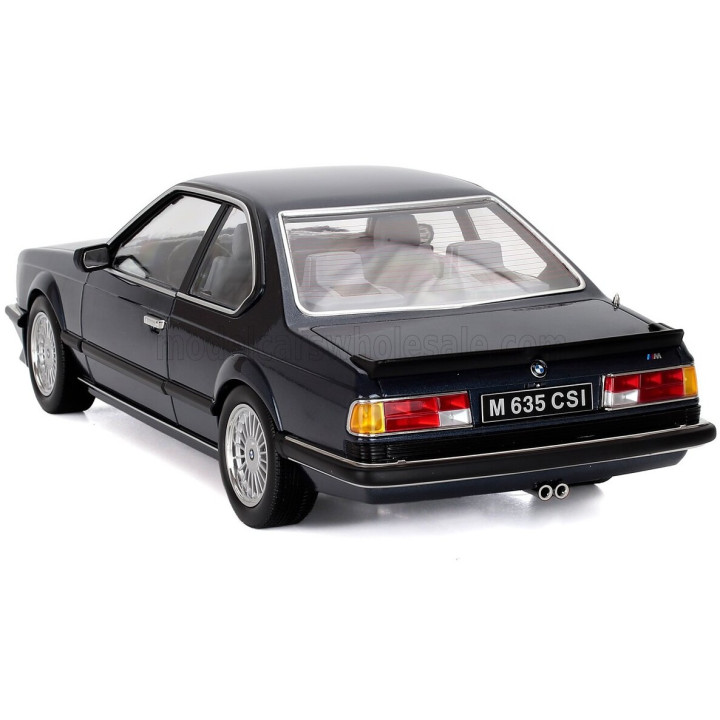 KK SCALE BMW 6-SERIES M635 CSI (E24) COUPE 1987 - CERCHI ALPINA - ALPINA RIMS - BLUE MET 1/12