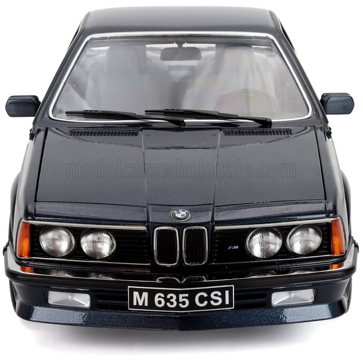 KK SCALE BMW 6-SERIES M635 CSI (E24) COUPE 1987 - CERCHI ALPINA - ALPINA RIMS - BLUE MET 1/12
