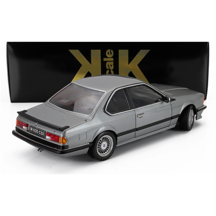 KK SCALE BMW 6-SERIES M635 CSI (E24) COUPE 1987 - CERCHI ALPINA - ALPINA RIMS - GREY MET 1/12
