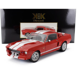 KK SCALE FORD USA MUSTANG SHELBY GT500 ELEANOR COUPE 1967 - RED WHITE 1/12