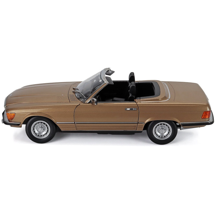 KK SCALE MERCEDES BENZ SL-CLASS 450SL (R107) CABRIOLET 1985 - GOLD MET 1/12