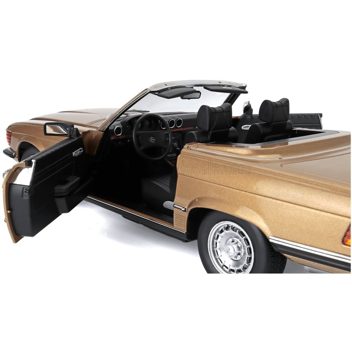 KK SCALE MERCEDES BENZ SL-CLASS 450SL (R107) CABRIOLET 1985 - GOLD MET 1/12