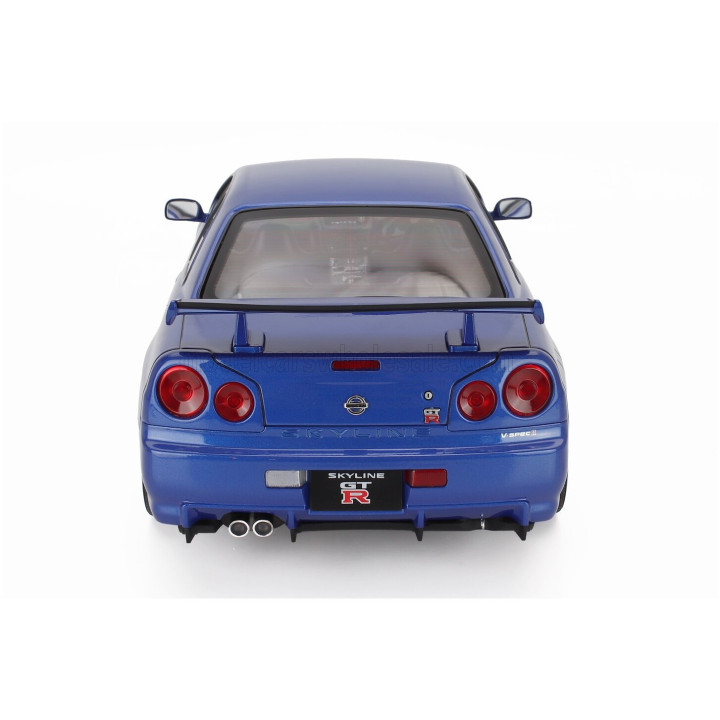 KK SCALE NISSAN SKYLINE GT-R (R34) V-SPEC II 2001 - CERCHI OEM - OEM RIMS - BLUE MET 1/12