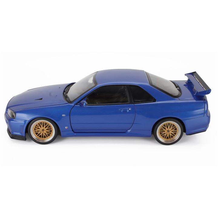 KK SCALE NISSAN SKYLINE GT-R (R34) V-SPEC II 2001 - CERCHI BBS - BBS RIMS - BLUE MET 1/12