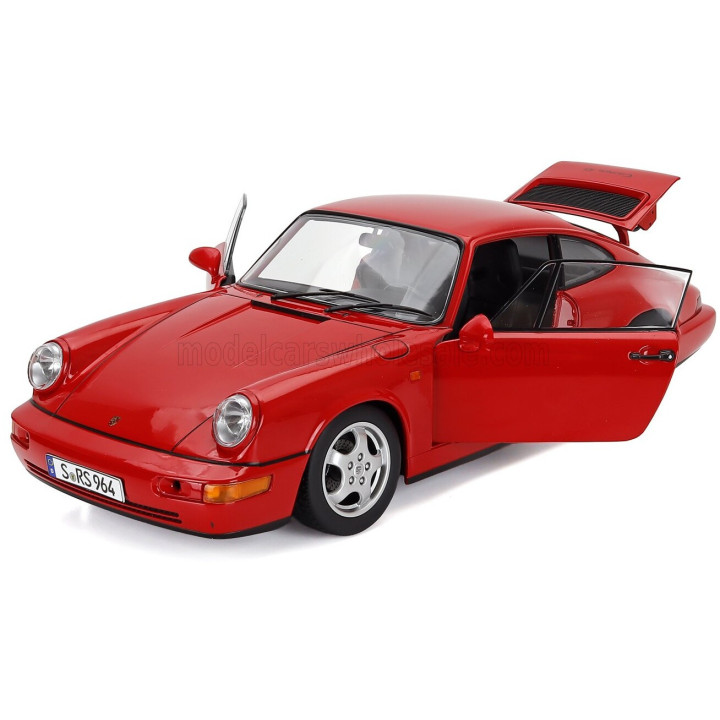 KK SCALE PORSCHE 911 964 RS COUPE 1992 - CERCHI CUP - CUP RIMS - RED 1/12