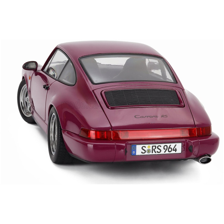 KK SCALE PORSCHE 911 964 RS WITH SPEEDLINE RIMS 1992 - RUBY RED 1/12