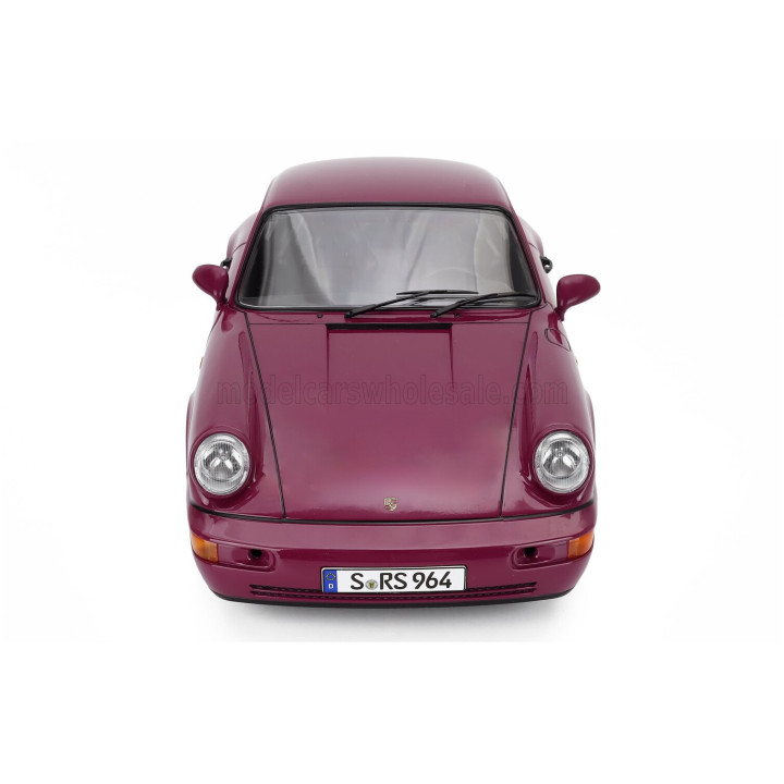 KK SCALE PORSCHE 911 964 RS WITH SPEEDLINE RIMS 1992 - RUBY RED 1/12