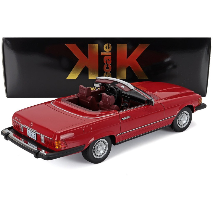 KK SCALE MERCEDES BENZ SL-CLASS 450SL (R107) CABRIOLET USA VERSION 1979 - RED 1/12