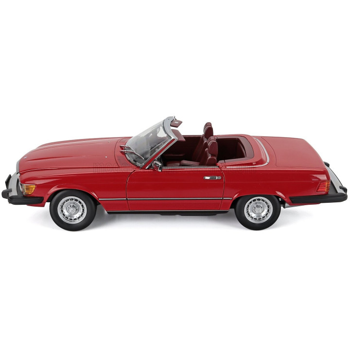 KK SCALE MERCEDES BENZ SL-CLASS 450SL (R107) CABRIOLET USA VERSION 1979 - RED 1/12
