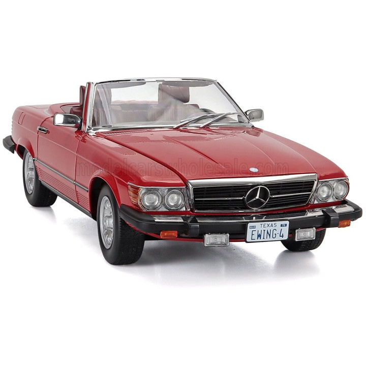 KK SCALE MERCEDES BENZ SL-CLASS 450SL (R107) CABRIOLET USA VERSION 1979 - RED 1/12