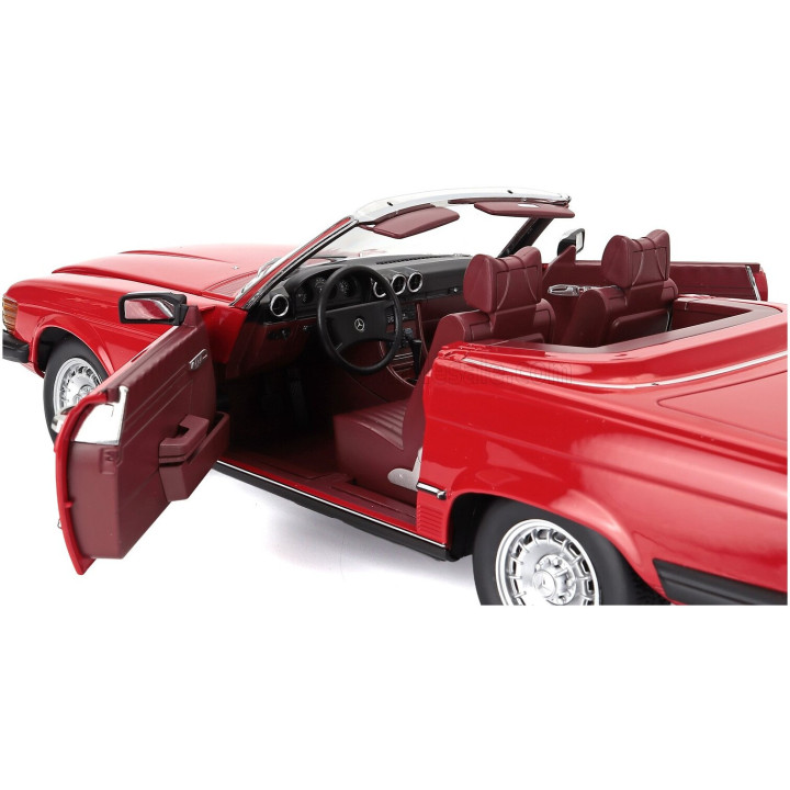 KK SCALE MERCEDES BENZ SL-CLASS 450SL (R107) CABRIOLET USA VERSION 1979 - RED 1/12