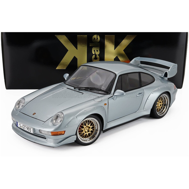 KK SCALE PORSCHE 911 993 GT2 COUPE 1996 - CERCHI BBS - BBS RIMS - SILVER 1/12