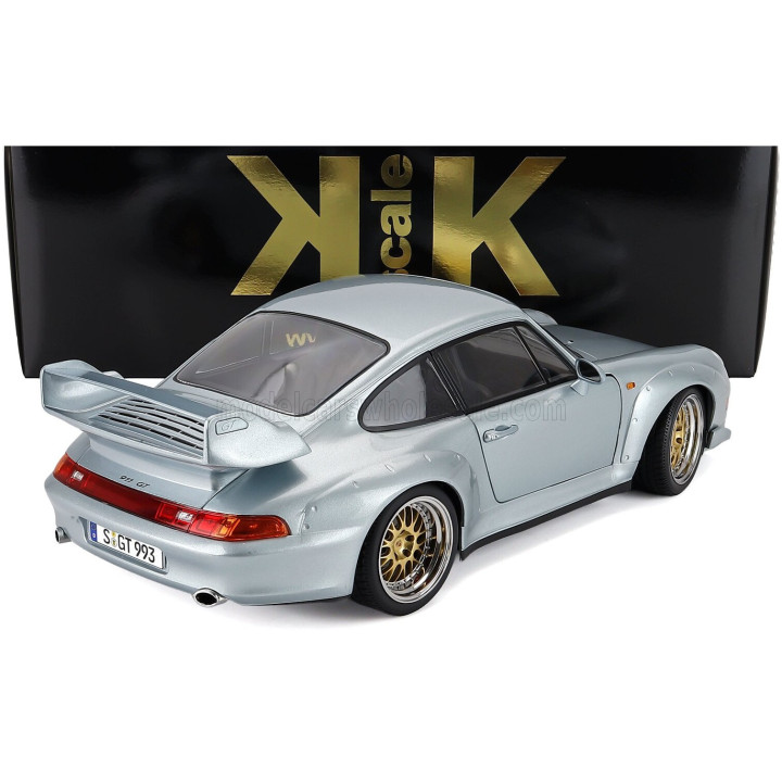 KK SCALE PORSCHE 911 993 GT2 COUPE 1996 - CERCHI BBS - BBS RIMS - SILVER 1/12
