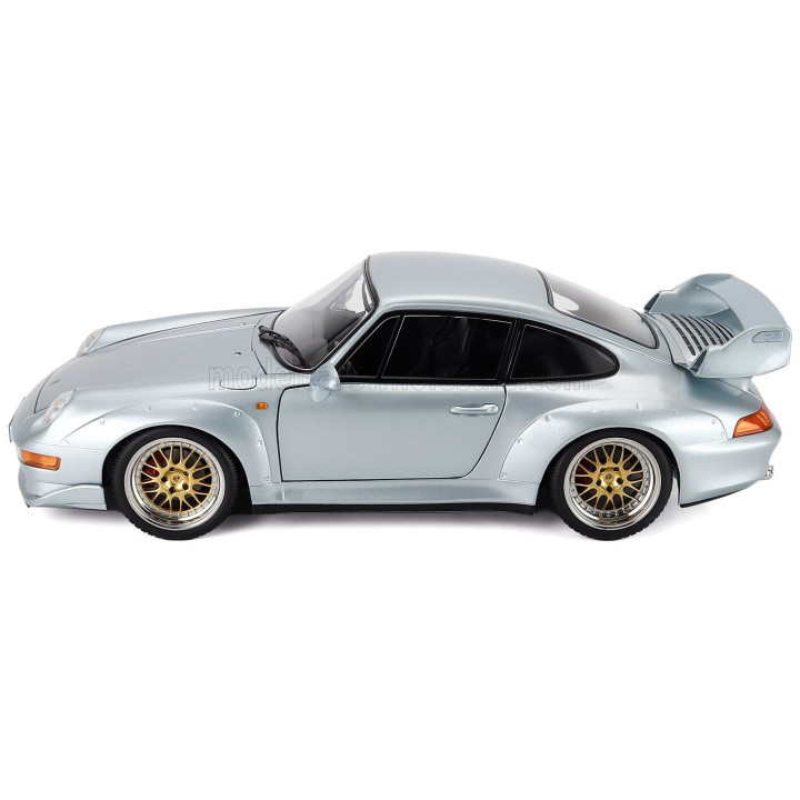 KK SCALE PORSCHE 911 993 GT2 COUPE 1996 - CERCHI BBS - BBS RIMS - SILVER 1/12