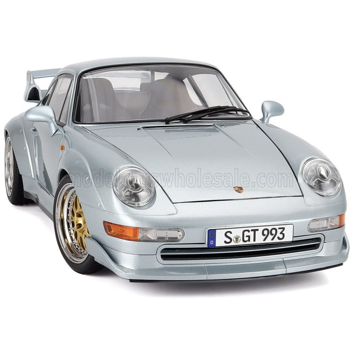 KK SCALE PORSCHE 911 993 GT2 COUPE 1996 - CERCHI BBS - BBS RIMS - SILVER 1/12