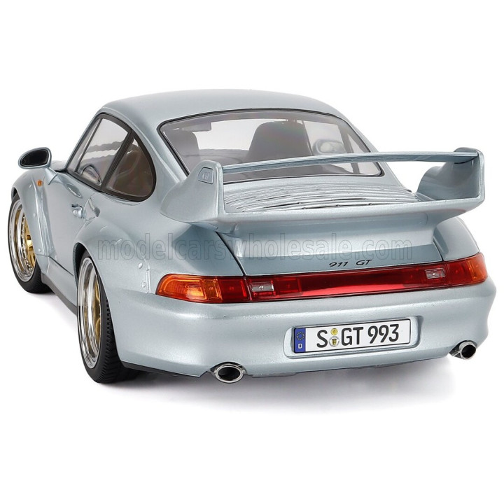 KK SCALE PORSCHE 911 993 GT2 COUPE 1996 - CERCHI BBS - BBS RIMS - SILVER 1/12
