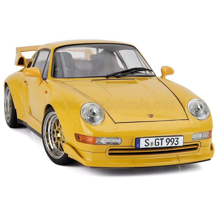 KK SCALE PORSCHE 911 993 GT2 COUPE 1996 - CERCHI BBS - BBS RIMS - YELLOW 1/12