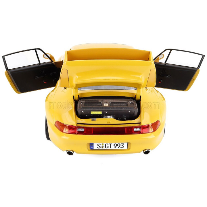 KK SCALE PORSCHE 911 993 GT2 COUPE 1996 - CERCHI BBS - BBS RIMS - YELLOW 1/12