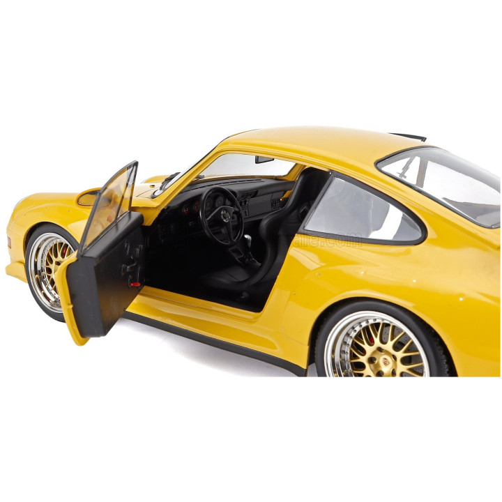 KK SCALE PORSCHE 911 993 GT2 COUPE 1996 - CERCHI BBS - BBS RIMS - YELLOW 1/12