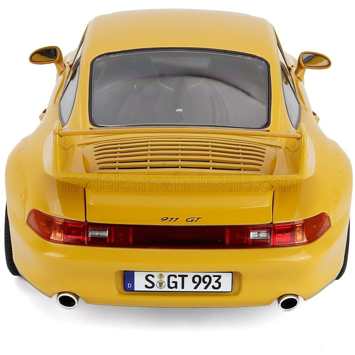 KK SCALE PORSCHE 911 993 GT2 COUPE 1996 - CERCHI BBS - BBS RIMS - YELLOW 1/12