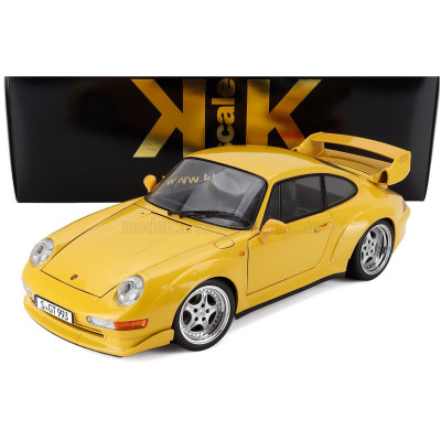 KK SCALE PORSCHE 911 993 GT2 COUPE 1996 - CERCHI SPEEDLINE - SPEEDLINE RIMS - YELLOW 1/12