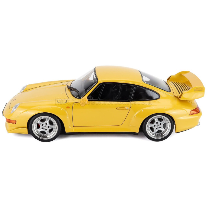 KK SCALE PORSCHE 911 993 GT2 COUPE 1996 - CERCHI SPEEDLINE - SPEEDLINE RIMS - YELLOW 1/12