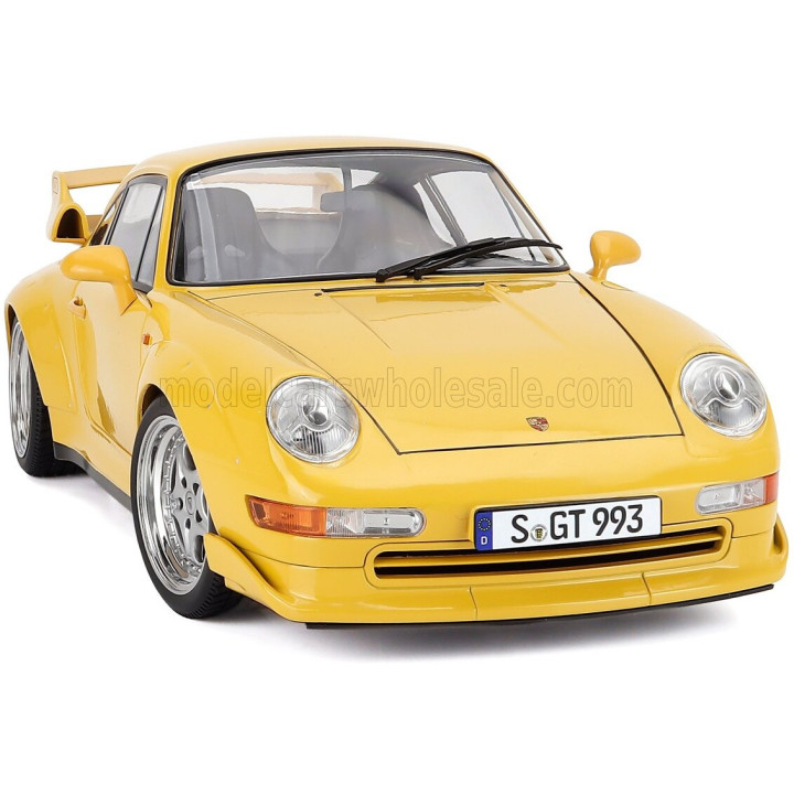 KK SCALE PORSCHE 911 993 GT2 COUPE 1996 - CERCHI SPEEDLINE - SPEEDLINE RIMS - YELLOW 1/12