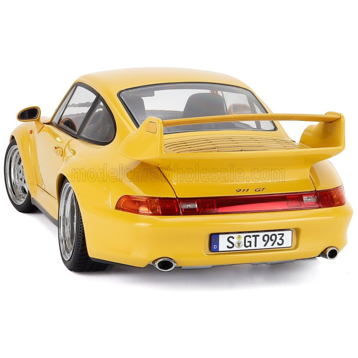 KK SCALE PORSCHE 911 993 GT2 COUPE 1996 - CERCHI SPEEDLINE - SPEEDLINE RIMS - YELLOW 1/12