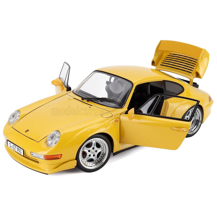 KK SCALE PORSCHE 911 993 GT2 COUPE 1996 - CERCHI SPEEDLINE - SPEEDLINE RIMS - YELLOW 1/12