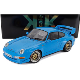 KK SCALE PORSCHE 911 993 GT2 COUPE 1996 - CERCHI BBS - BBS RIMS - LIGHT BLUE 1/12